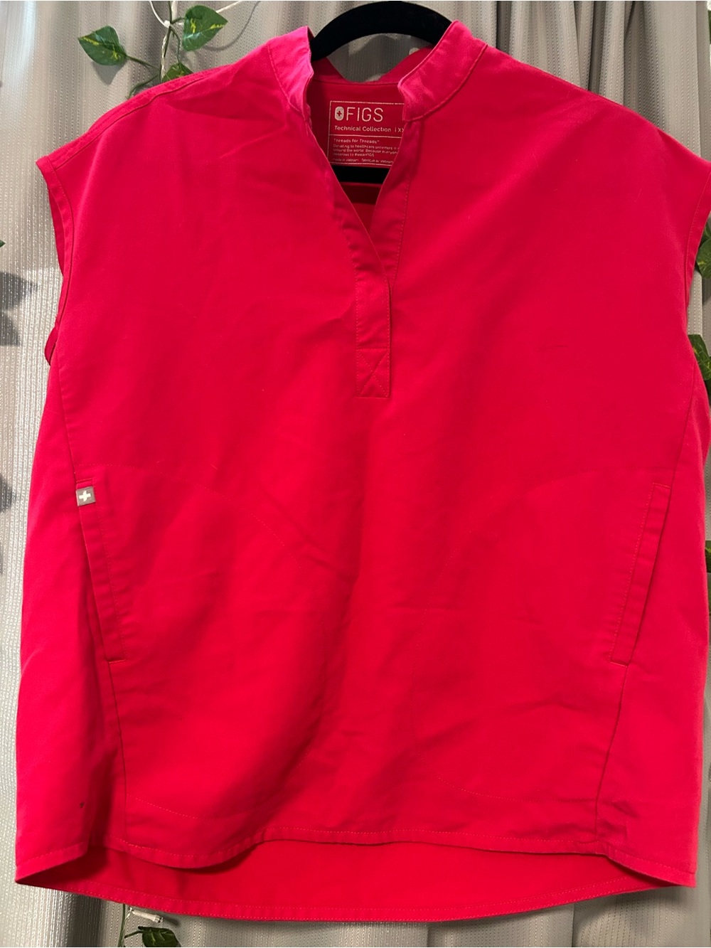 FIGS Women's Rafaela Top in Hot Pink